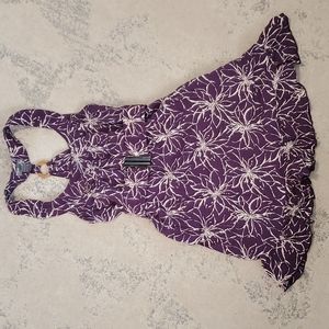 Poetry Clothing Womens Purple Floral Belted Dress Small Festival Concert Country